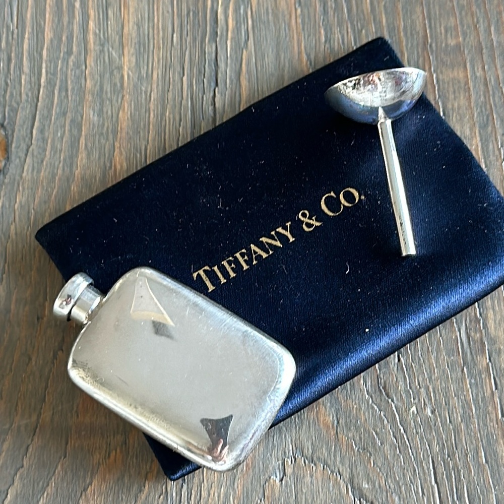 Tiffany & Co. Sterling Silver Perfume Bottle with Funnel.